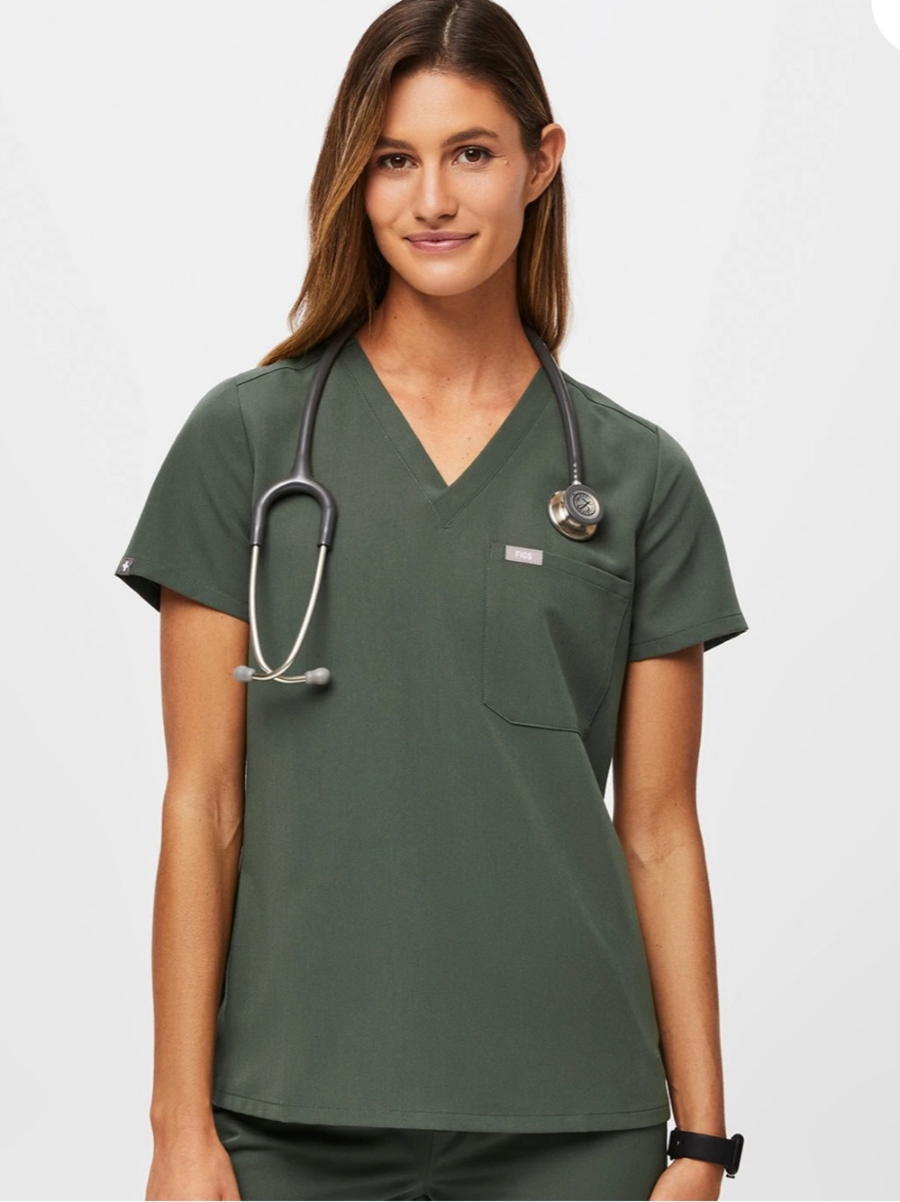 Figs Women’s Catarina Scrub Top - Moss